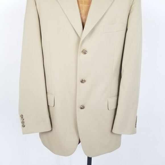 Brooks Brothers Brookscool Poplin Khaki Sport Coat - Picture 3 of 8